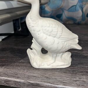 White Ceramic Bird Figurine